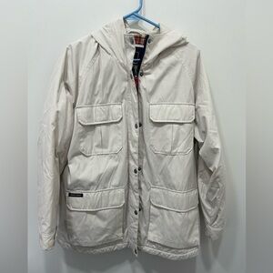 River Edge Jacket‎ Size XL Ivory White By Zeroxposur Women’s Plaid Vintage